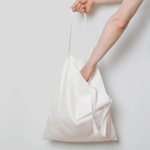NPBAG 25 Pack 15'' X 16'' White Cotton Tote Bags, Lightweight Blank Bulk Cloth bags with 1pc of PTFE Teflon Sheet - Image 2