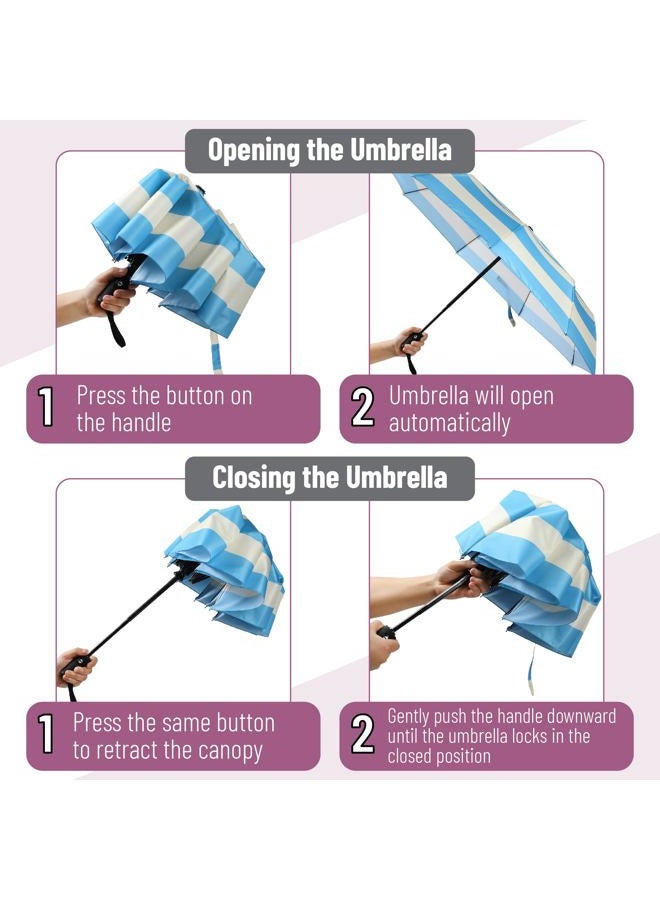 Mr. Pen Windproof Travel Umbrella, Automatic Umbrellas for Rain, Compact Umbrella, Travel Umbrella Compact, Windproof Umbrella, Umbrellas for Rain Windproof, Portable Umbrella - Image 4