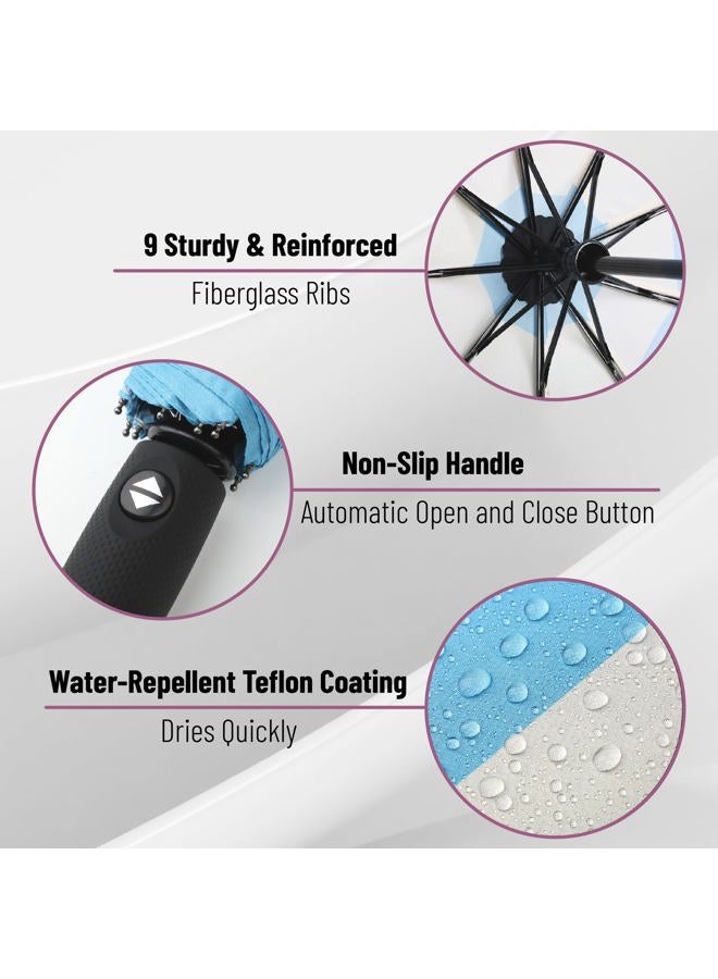 Mr. Pen Windproof Travel Umbrella, Automatic Umbrellas for Rain, Compact Umbrella, Travel Umbrella Compact, Windproof Umbrella, Umbrellas for Rain Windproof, Portable Umbrella - Image 3
