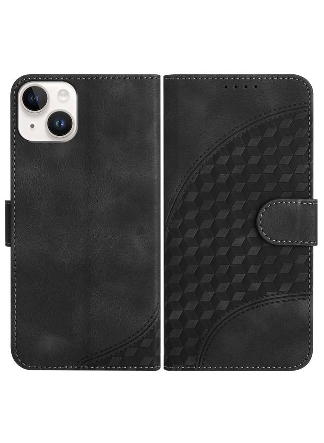S-TOP Case For iPhone 14 Plus YX0060 Elephant Head Embossed Phone Leather Case with Lanyard - Image 1