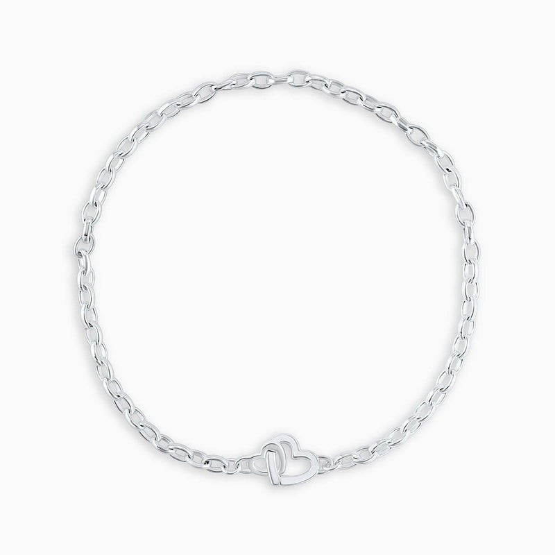 Stainless Steel Double Heart Clasp Necklace 18k Gold Plated Minimalist - Image 5
