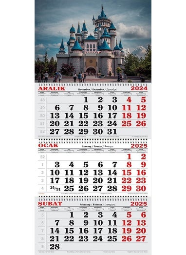 GENC DIJITAL BASKI GENC DIGITAL PRINTING 2025 Sailor Calendar-Eskişehir Fairytale Castle 