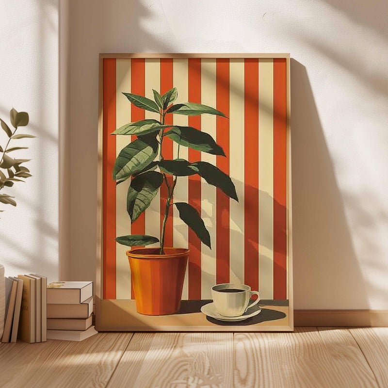 TNESSENTIAL Coffee Plant Art Print, Modern Botanical Illustration, Kitchen Decor - Image 5