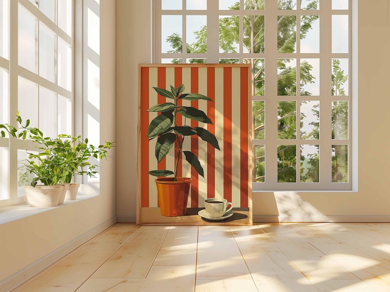 TNESSENTIAL Coffee Plant Art Print, Modern Botanical Illustration, Kitchen Decor - Image 4