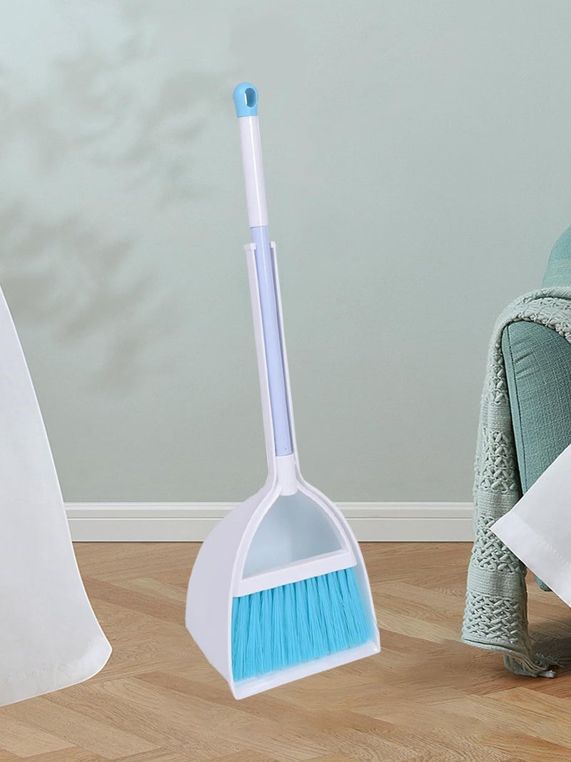 Qidiwin Mini Broom and Dustpan, Home Kitchen Sweeping for Kids(White+Blue) - Image 3