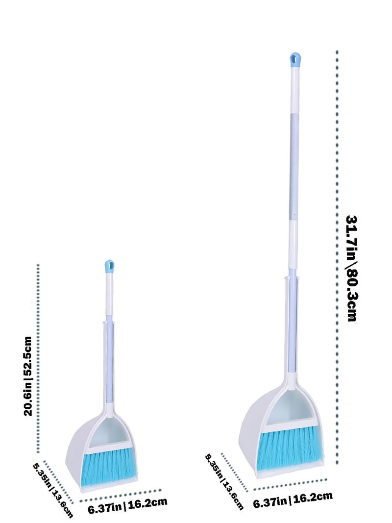 Qidiwin Mini Broom and Dustpan, Home Kitchen Sweeping for Kids(White+Blue) - Image 4