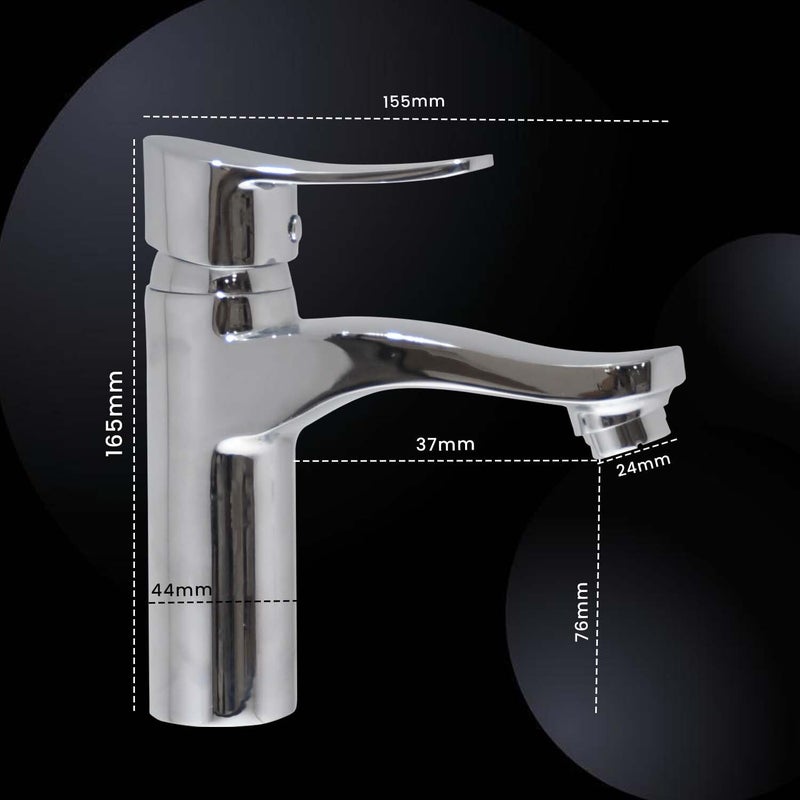 D&B Italian Bath Solution DB Bathware Lazzaro Brushed Gold Single Lever Basin Mixer Hot and Cold Faucet for Bathroom Kitchen Matt Finish Basin Mixer Tap with 610 mm Long Braided Hoses 5 Year Warranty Short Boy Design - Image 5