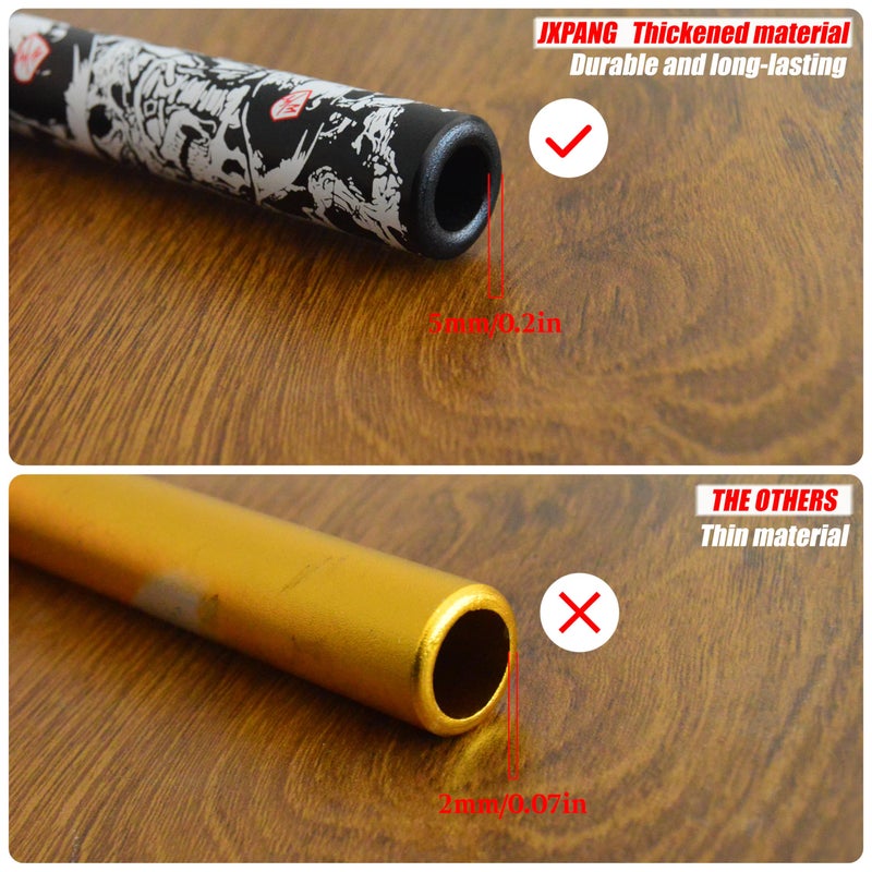 JXPANG Universal 1 1/8" 28mm Dirt Bike Handlebars 6063 Aluminum,Upgraded Pit Bike Handlebar With Foam Pad & Anti-Slip Handlebar Grips & Riser Mount Clamp For Motocross Pit Dirt Bike ATV Quad (Style A-Black) - Image 2