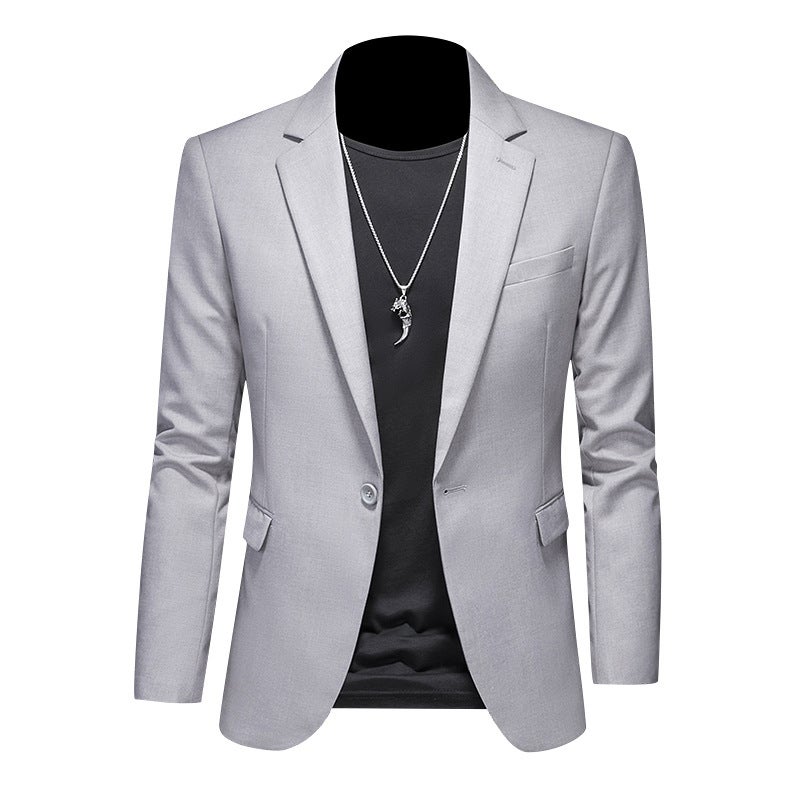 2024 New Men'S Casual Suit Fashion Korean Slim Fit Suit Solid Color Single West Jacket Dx701 - Image 1