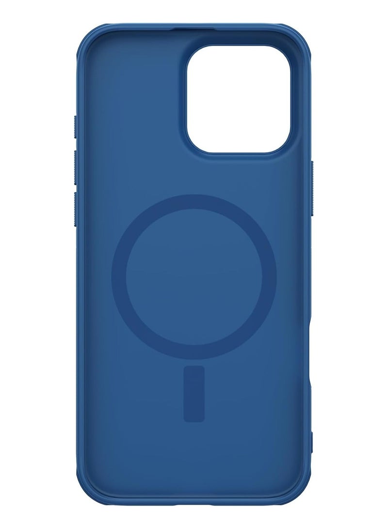 Nillkin Super Frosted Shield Pro Case Provided Hard Back Soft Border With Shock Absorb Cover Raised Bezel Camera Protect And Without Logo Cut Fits Apple iPhone 16 Pro Max - Blue - Image 5