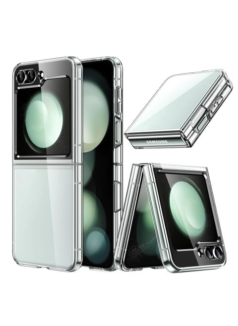 Samsung Galaxy Z Flip 5 Case Cover Crystal Transparent Hard PC Shell, Anti-Scratch Shockproof Slim Protective Phone Cover Galaxy Z Flip 5 5G
