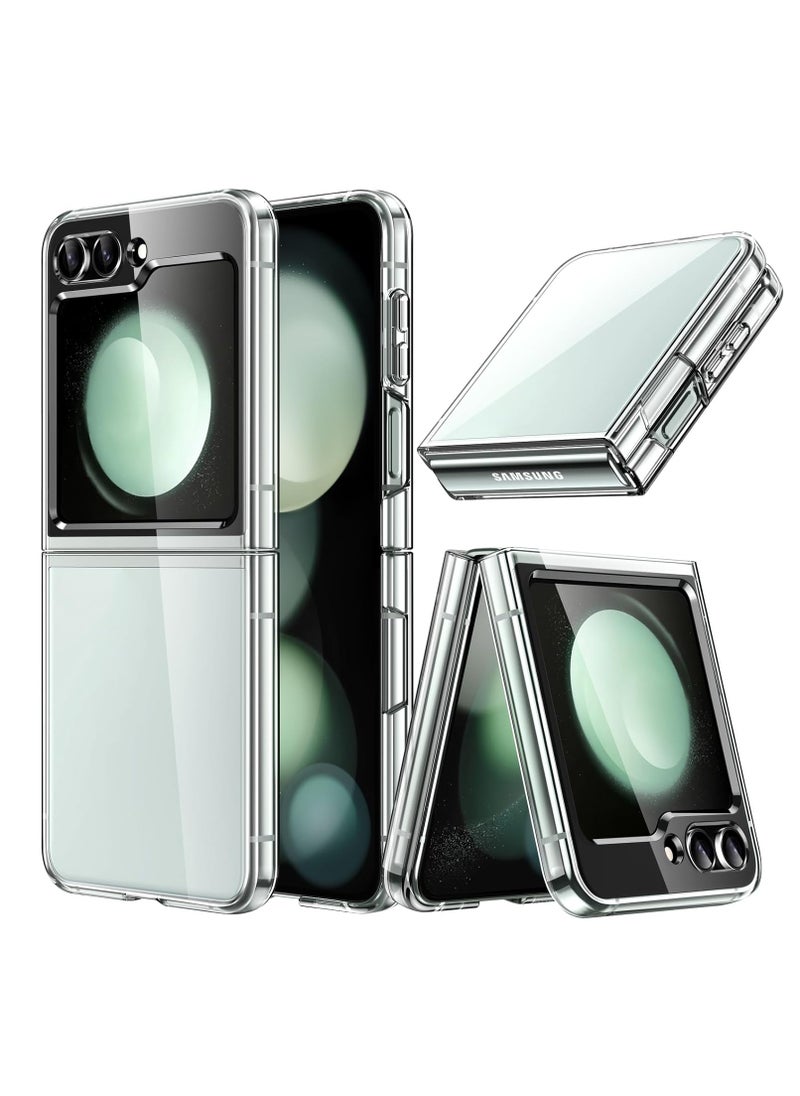 Samsung Galaxy Z Flip 5 Case Cover Crystal Transparent Hard PC Shell, Anti-Scratch Shockproof Slim Protective Phone Cover Galaxy Z Flip 5 5G