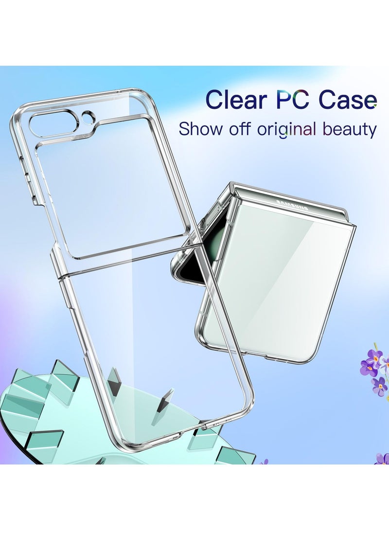 Samsung Galaxy Z Flip 5 Case Cover Crystal Transparent Hard PC Shell, Anti-Scratch Shockproof Slim Protective Phone Cover Galaxy Z Flip 5 5G
