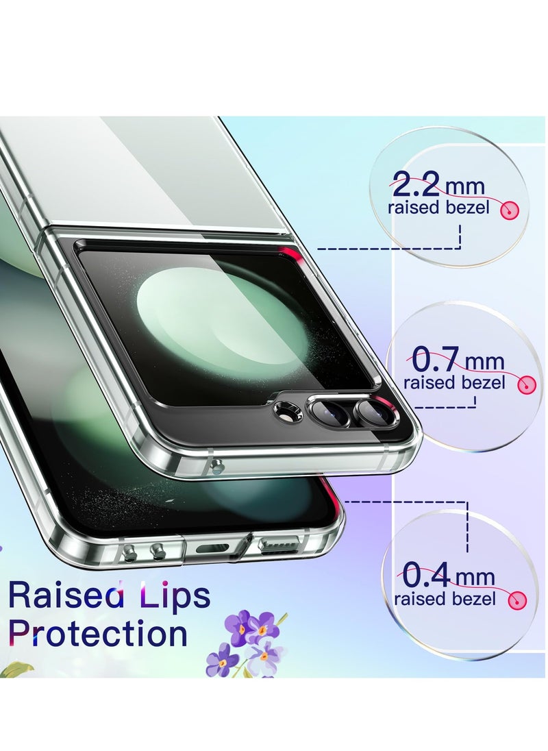 Samsung Galaxy Z Flip 5 Case Cover Crystal Transparent Hard PC Shell, Anti-Scratch Shockproof Slim Protective Phone Cover Galaxy Z Flip 5 5G