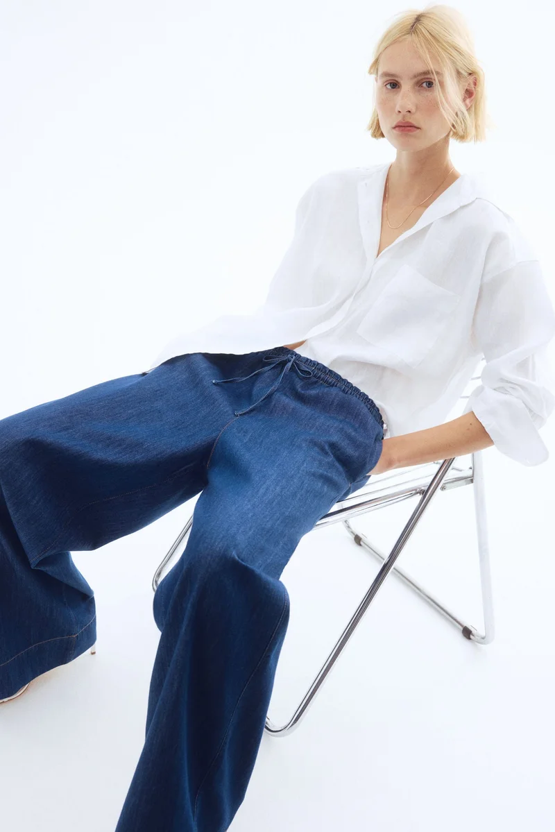 اتش اند ام بنطلون دنيم سهل الارتداء