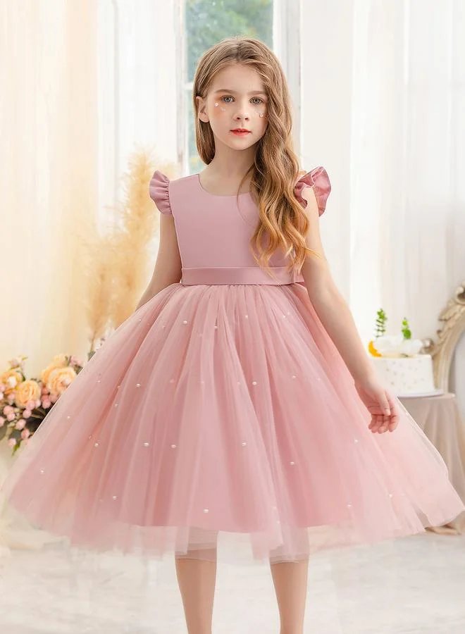 تايك تو فستان حفلات سادة مزينة بربطة فيونكة