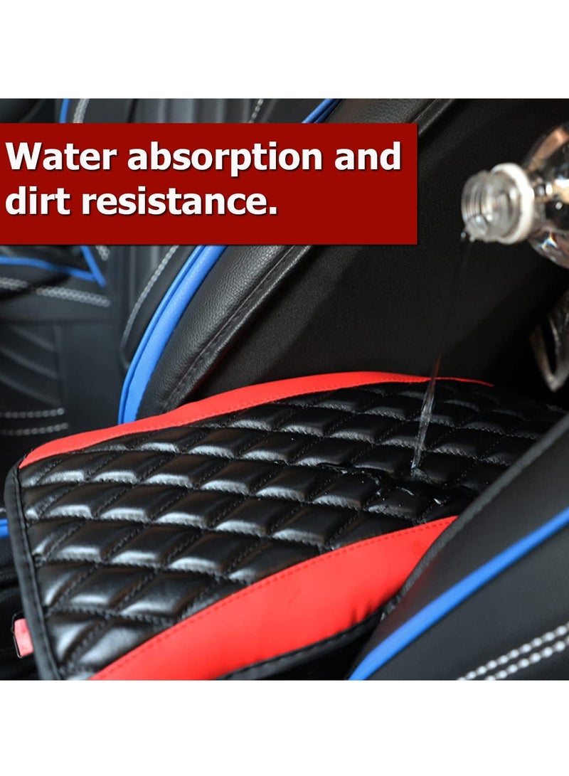 Excefore Car Center Console Cushion Pad Universal Leather Waterproof Auto Armrest Seat Box Cover Protector Pads Interior Car Decor Accessories Fit for Most Cars Vehicles SUVs - Image 4