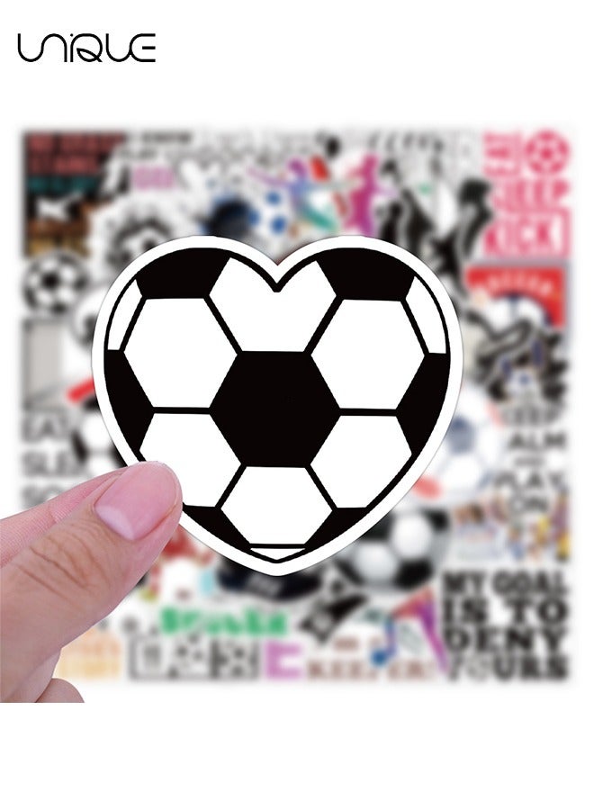 Unique 50 Pcs Football Theme Stickers, Vinyl Waterproof Stickers for Water Bottles Laptop Phone Computer Guitar, Gifts for Teens, Girls, Fans - Image 3