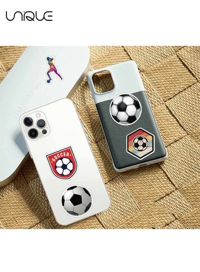 Unique 50 Pcs Football Theme Stickers, Vinyl Waterproof Stickers for Water Bottles Laptop Phone Computer Guitar, Gifts for Teens, Girls, Fans - Image 5