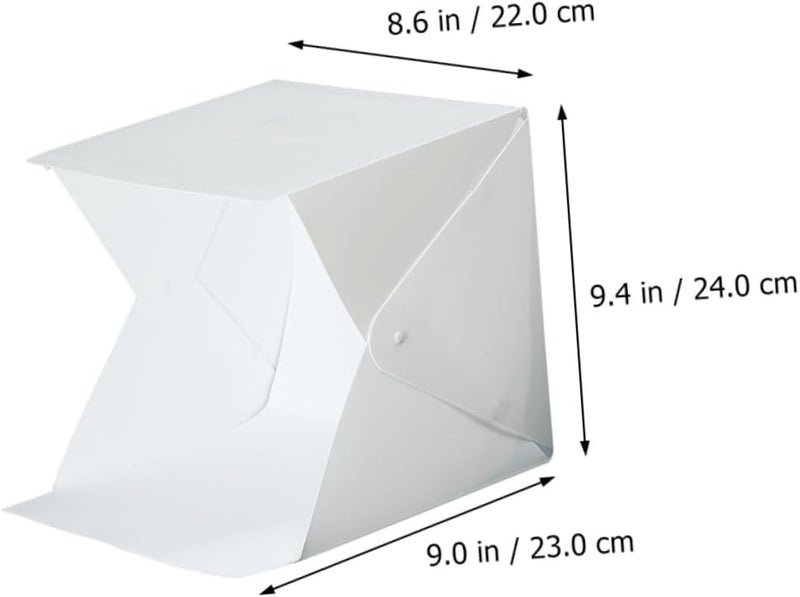 Small 20cm Portable LED Folding Light Box Tent with 4 Colored Backdrops Mini Photography Softbox for Product Shooting and Studio Use - Image 2