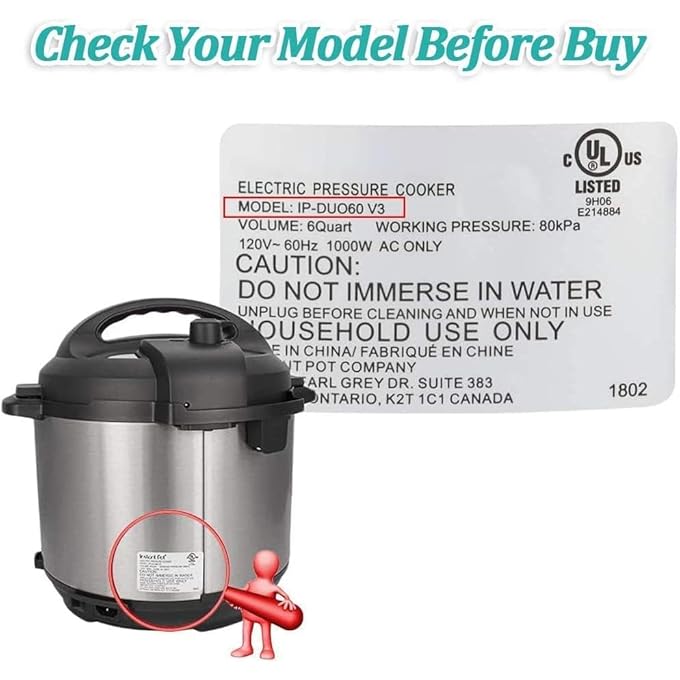 Bukela Steam Valve Pressure Cooker Valve Replacement Part Accessories With 3 Silicone Caps Fit For Instant Pot Lux 5Qt 6 Qt IpLux50 IpLux60 Pressure Cooker Steam - Image 5