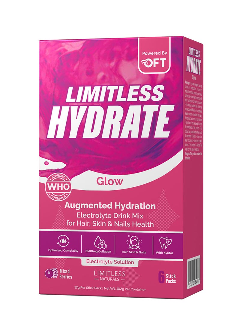 EVA PHARMA لمسة جمالية غير محدودة – 6 أعواد – إلكتروليتات + فيتامين C وكولاجين – ترطيب لصحة البشرة والشعر والأظافر – نكهة التوت المختلط - Image 1