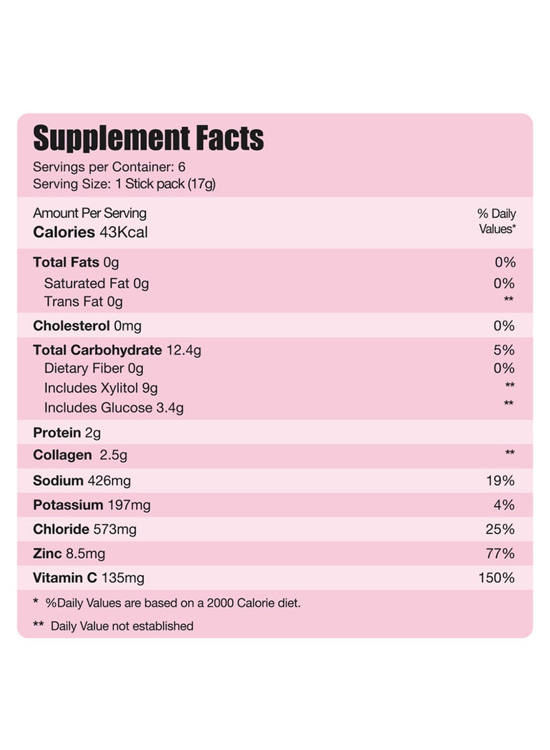 EVA PHARMA لمسة جمالية غير محدودة – 6 أعواد – إلكتروليتات + فيتامين C وكولاجين – ترطيب لصحة البشرة والشعر والأظافر – نكهة التوت المختلط - Image 4