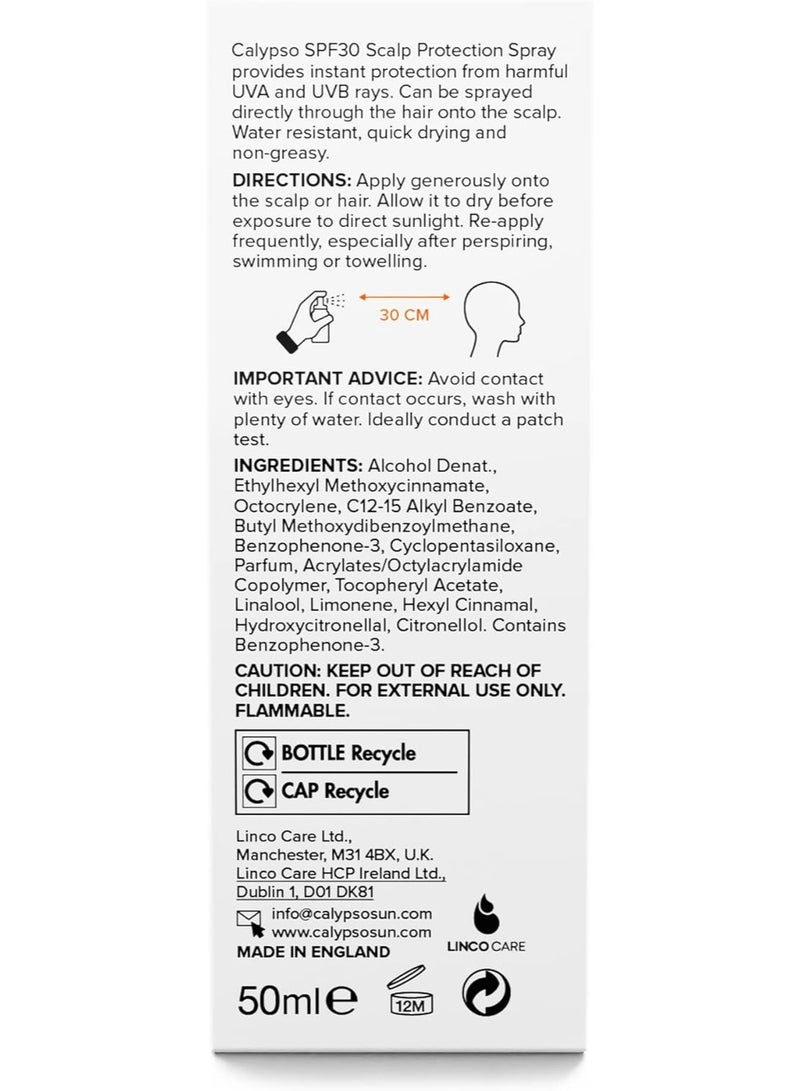 Calypso Scalp Protection SPF30 Spray 50 ml - Image 5