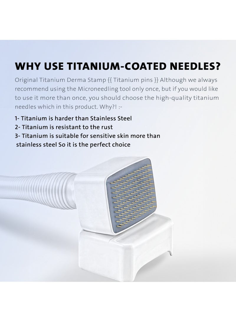 Mr.Pin Original Derma Stamp 140 adjustable pin - Professional microneedling pen for Women & Men - Titanium Micro needling derma stamp - Image 3