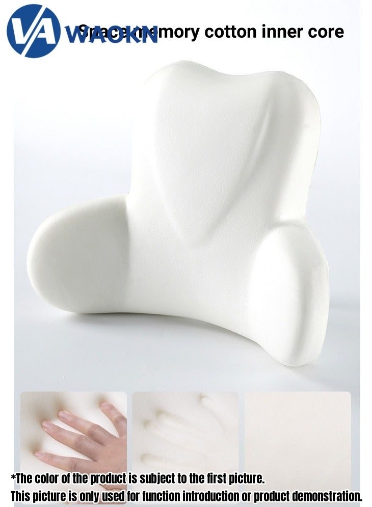 WAOKN Lumbar Support Pillow Cushion Effective Rebound Seat Back Support Backrest for Car Seat Office Chair Wheelchair and Sofa Ergonomic Back Support Breathable for Lower Back Pain Relief  - Image 5