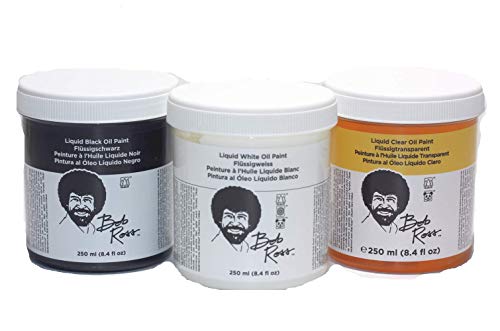 Bob Ross 3-Piece 8oz Basecoat Set - White, Black, Clear - Image 3