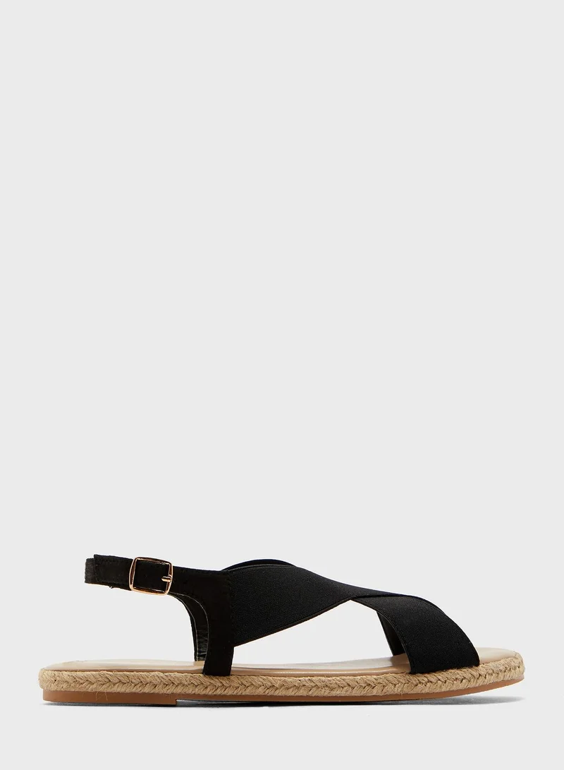 DOROTHY PERKINS Fletcher Stretch Crossover Flat Sandal