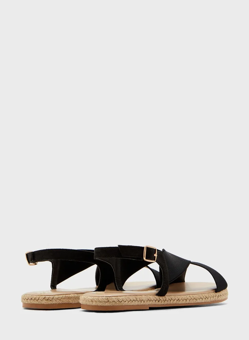 DOROTHY PERKINS Fletcher Stretch Crossover Flat Sandal
