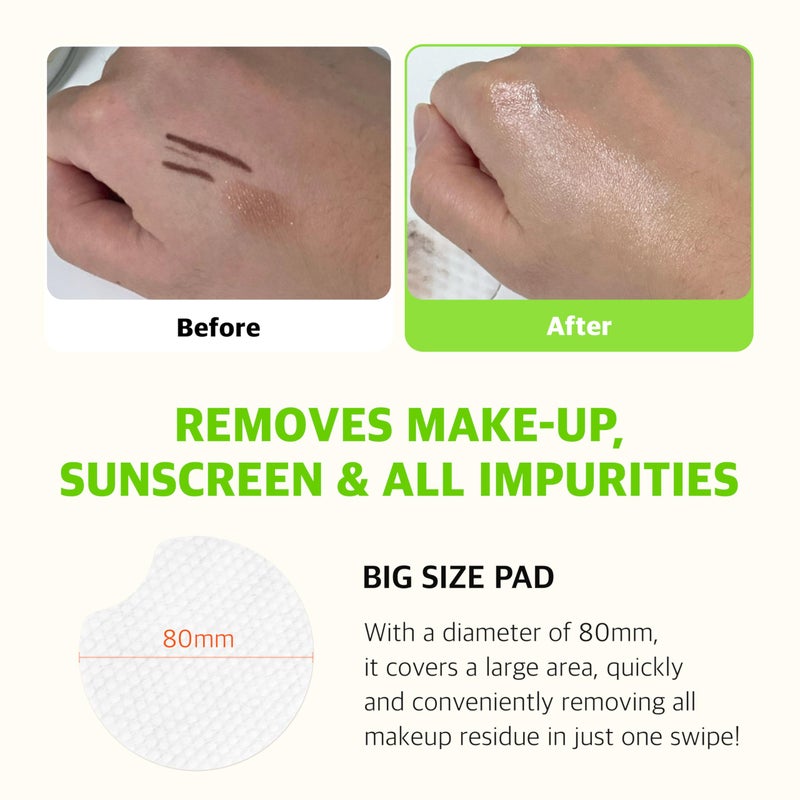 Klavuu REAL VEGAN QUICK CLEANSING PAD â€“ Gentle Makeup Remover, Deep Pore Cleansing, Soothing & Moisturizing Formula, Hypoallergenic, Ideal for Sensitive Skin â€“ 50counts - Image 5