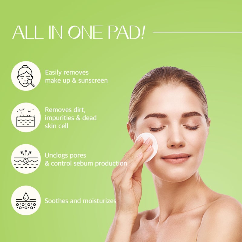 Klavuu REAL VEGAN QUICK CLEANSING PAD â€“ Gentle Makeup Remover, Deep Pore Cleansing, Soothing & Moisturizing Formula, Hypoallergenic, Ideal for Sensitive Skin â€“ 50counts - Image 3