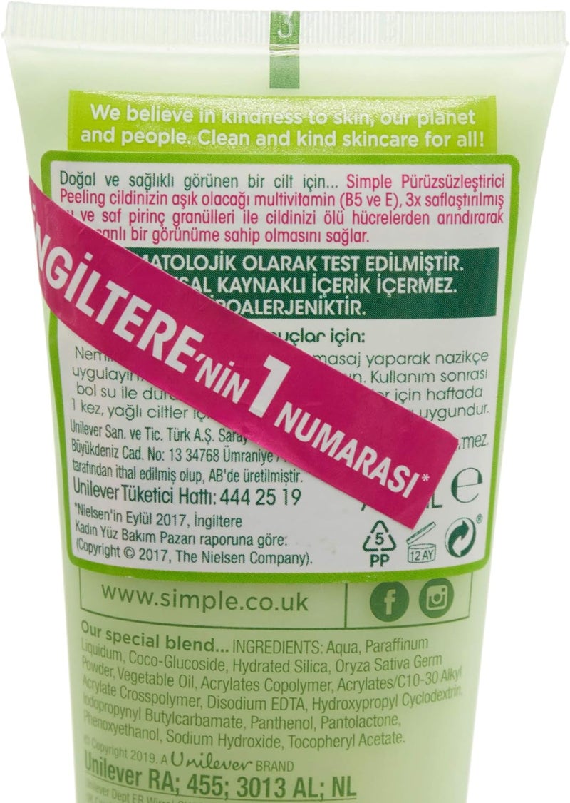 Simple Kind to Skin Smoothing Facial Scrub 75 ml - Image 4