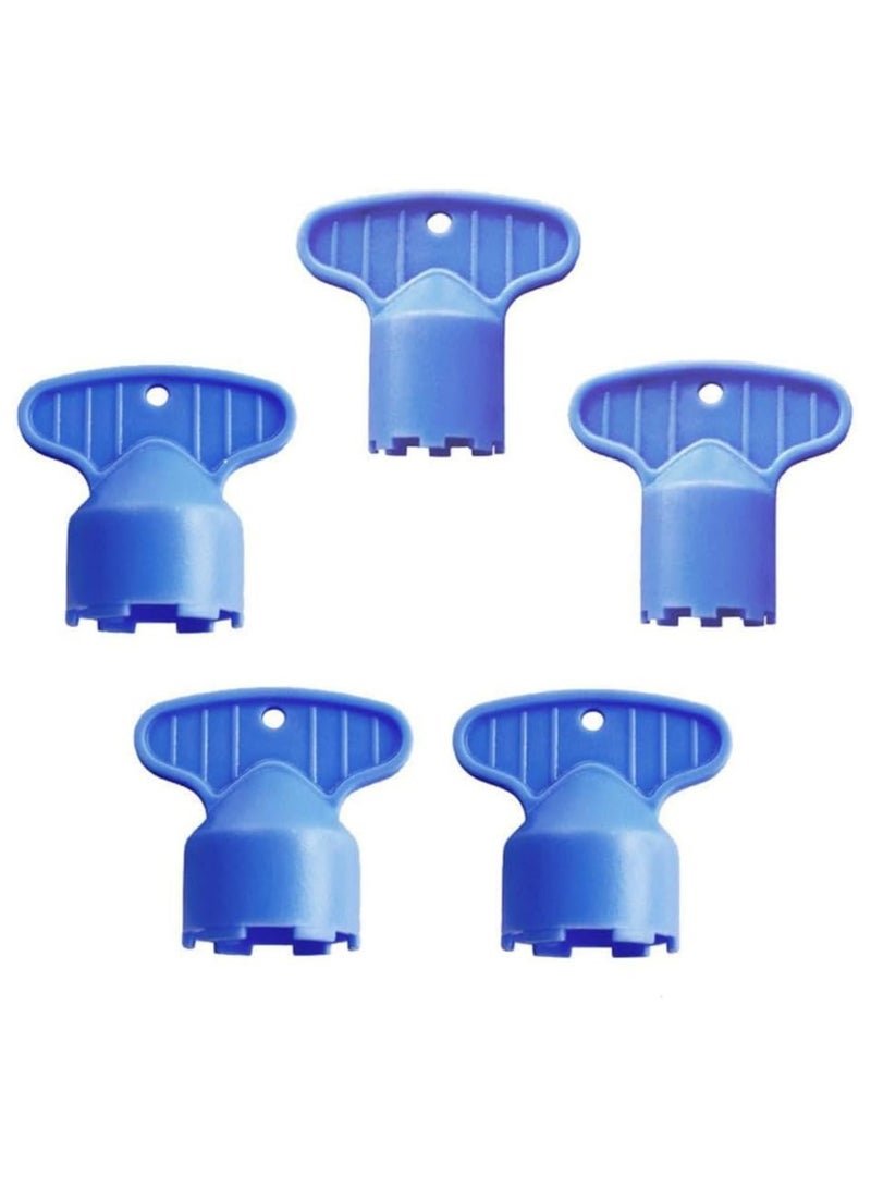 Oasisgalore 5pcs Blue 2.2GPM Faucet Aerator Key Set - Includes 5 Removal Wrench Tools  - Image 1