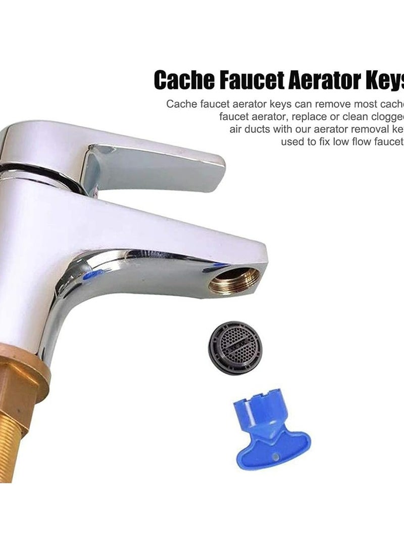 Oasisgalore 5pcs Blue 2.2GPM Faucet Aerator Key Set - Includes 5 Removal Wrench Tools  - Image 5