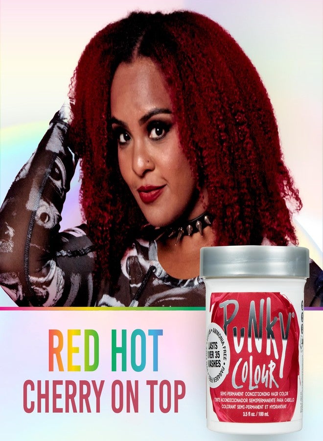 Punky Cherry on Top Semi Permanent Hair Color - Vegan, & Cruelty-Free Conditioning Hair Dye, Lasts Up to 35 Washes, 3.5 fl oz - Image 3
