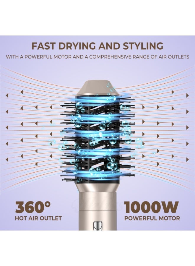 HUMJO 6-in-1 Noise-Reducing Styling Hair Dryer: All-in-One Blow Dryer, Curler, Straightener, and Hot Air Brush - Image 4