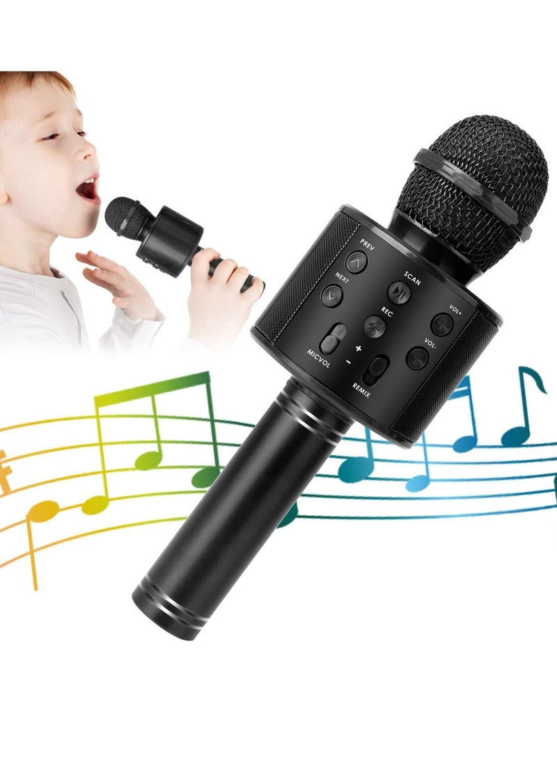 Generic - 5-In-1 Wireless Bluetooth Karaoke Microphone Recorder, Speaker, Handheld Microphone With Adjustable Fm Remix Radio For Kids And Teens Girls And Boys (Rose Gold) - Image 1
