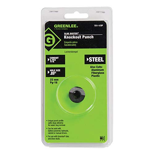 Greenlee 721-1/2P KNOCKOUT PUNCH, 7/8 IN (22.500 MM) Actual Hole Size - Image 1