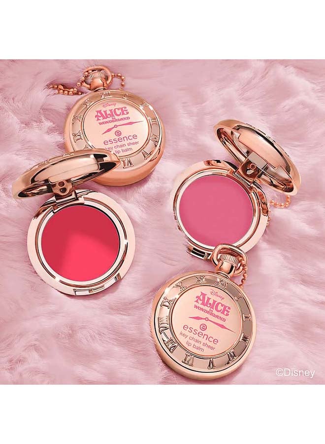 Essence Disney Alice In Wonderland Key Chain Sheer Lip Balm 02 Late But Great - Image 3