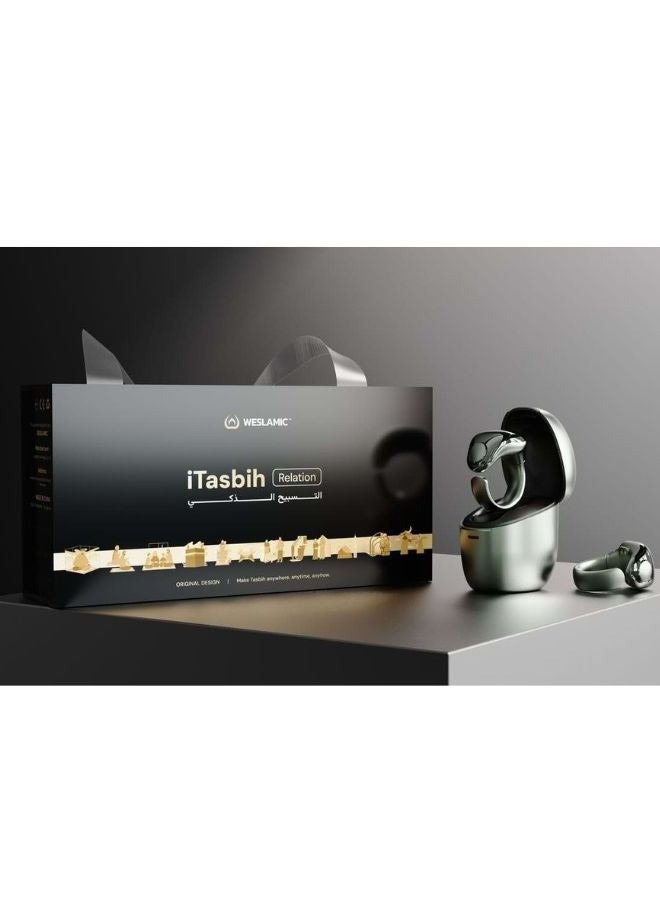 WESLAMIC iTasbih RELATION Premium Zikr Smart Ring with Charging Case, Bluetooth Digital Counter Ring with APP Control, 5 Adjustable Sizes (16-24mm), Waterproof OLED, Prayer Reminder for Muslims Best Gift for Every Occasions Eid, Hajj, Marriage, Birthday etc - Image 2