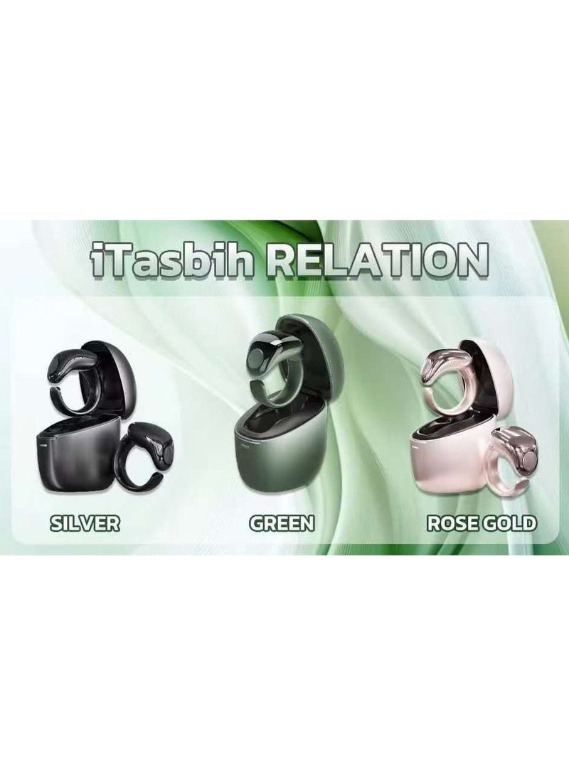 ويسلاميك خاتم iTasbih RELATION Premium Zikr الذكي مع حافظة شحن، خاتم عداد رقمي بلوتوث مع التحكم في التطبيق، 5 أحجام قابلة للتعديل (16-24 مم)، شاشة OLED مقاومة للماء، تذكير بالصلاة للمسلمين، أفضل هدية لكل المناسبات العيد، الحج، الزواج، عيد الميلاد وما إلى ذلك - Image 5