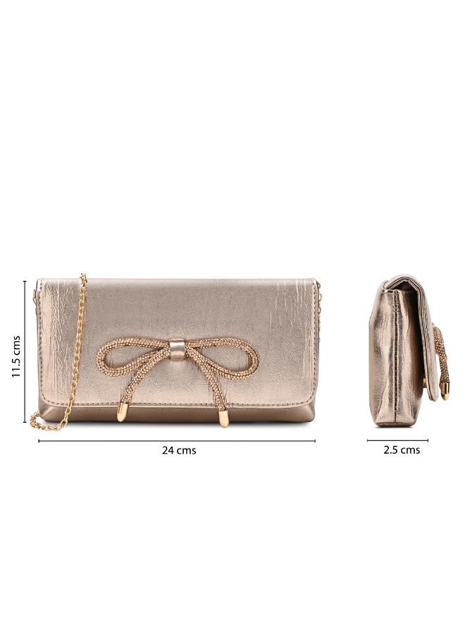 Lavie Crush Bow Women's Emvelope Clutch (Rose Gold) - Image 4