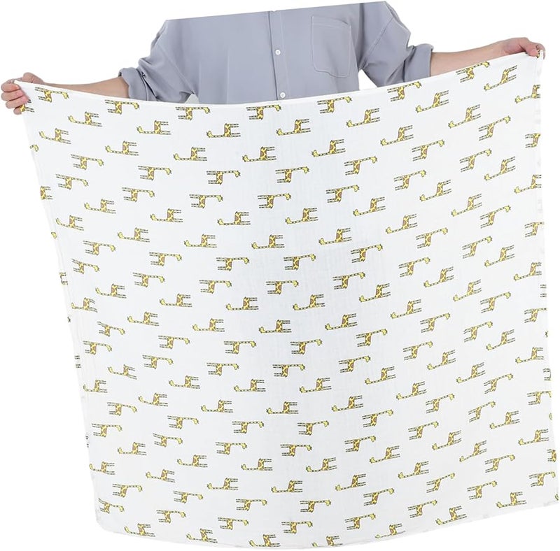 Newborn Baby Giraffe Swaddle Blanket Soft Muslin Cotton Wrap Boys Girls - Image 5