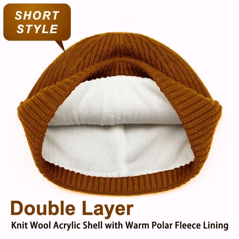 ROYBENS 1pcs Thick Short Fisherman Beanie Knit & Fleece Winter Warm Hat with Men Women - Image 2