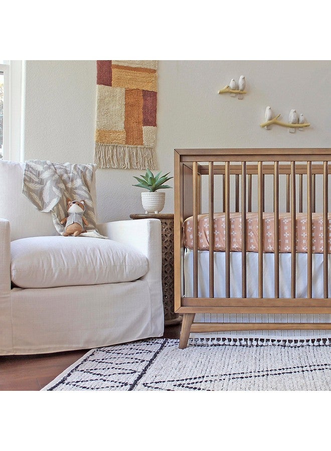 Crane Baby Safari Nursery Décor, Dyed Cotton Wall Hanging for Boys and Girls, Orange and Cream, 14" x 21" - Image 5