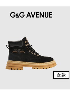 G&G AVENUE Boots Ladies Martin Boots Winter Motorcycle Boots Lace Up Shoes Ladies Casual Thick Sole  - Image 1